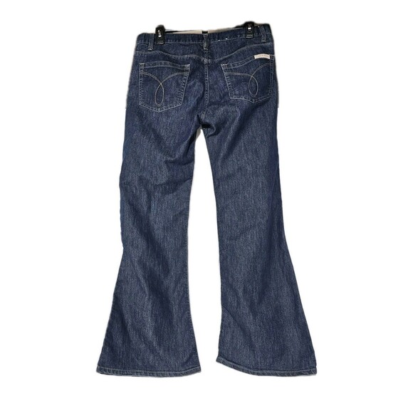 Calvin Klein Jeans Womens High Rise Wide Leg Fit Blue Denim Bootcut Size 12 - Picture 3 of 16